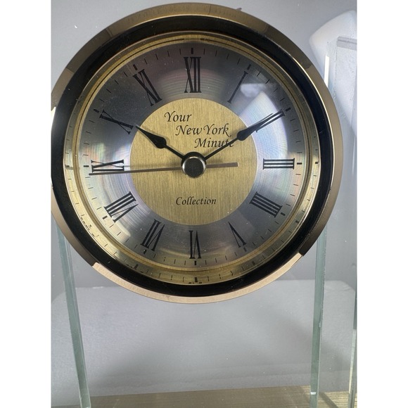 Vintage Danbury Mint Clock Glass Mantle/ Desk Clock Mid Century Modern Replica - Picture 3 of 8